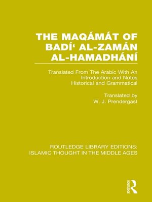cover image of The Maqámát of Badí' al-Zamán al-Hamadhání